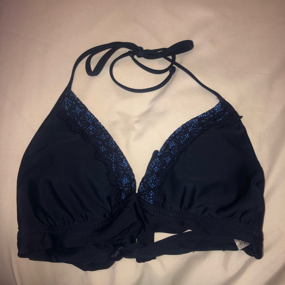 Blue bikini top